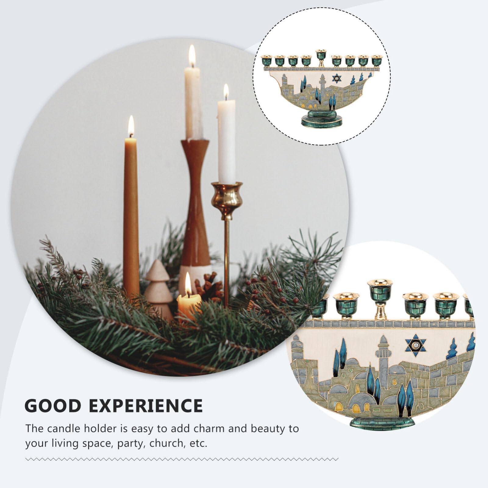 Tempat Lilin Hanukkah Menorah  - Home Decor Gift ulasan dan harga