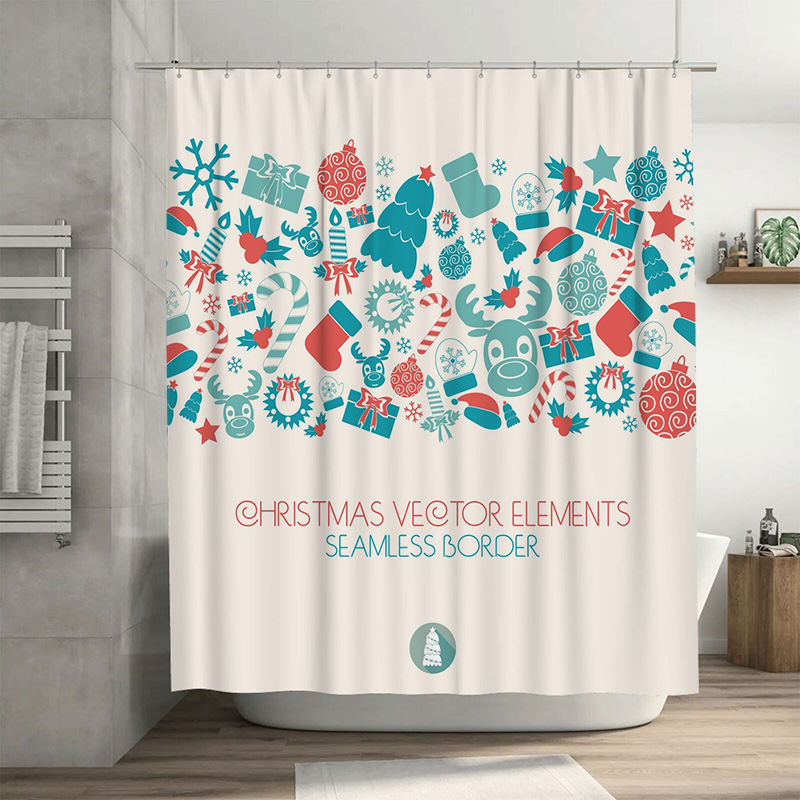 Tirai Mandi Natal TU dengan Po - Home Xmas Decor Ideas ulasan dan harga