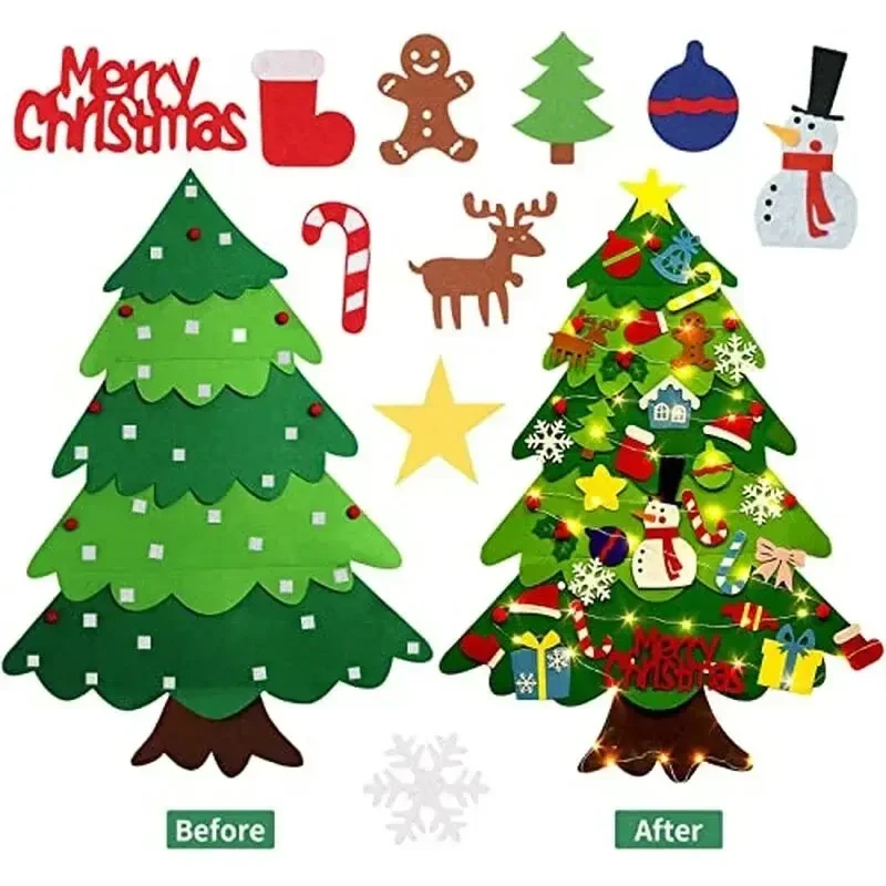 Set Pohon Natal Felt DIY Anak- - Home Xmas Decor Ideas ulasan dan harga